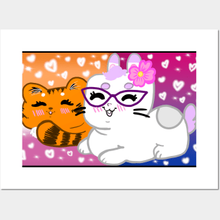 Bitty and Iggy pride flags Posters and Art